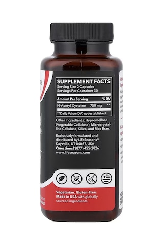 N-acetylcysteine, 750 Mg 60 Vegetarian Capsules