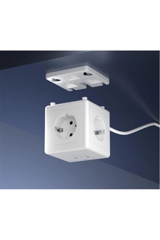 S-link Prz04 4 Soketli 2 Usb 1 Type-c Pd20 2m 306 Joule Tam Bakır Küp Beyaz Akım Korumalı Priz Kdo