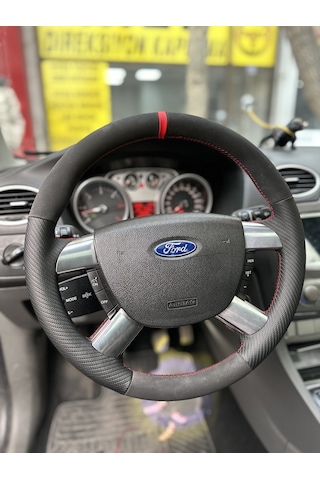 Ford Focus 2.5 Araca Özel Direksiyon Kılıfı Deri Sökülüp Yapılma
