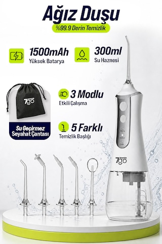 7go 7gmf1 Şarjlı Ağız Duşu Water Flosser 300 ML