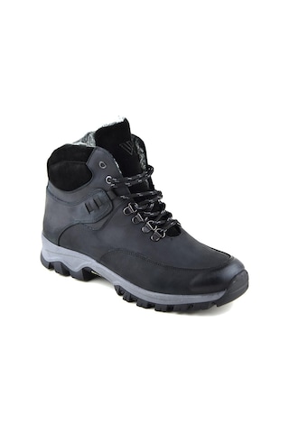 723 Siyah Bot Hakiki Deri Siyah