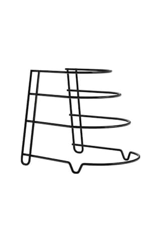 Orret Home Metal 4 Katlı Tava Rafı Düzenleyici Organizer Dik Ve Yatay Kullanım Tencere Tava Standı, Dolap İçi Tava Rafı, Mutfak Tencere Kapaklık Organizer, Çok Amaçlı Metal Raf Açık Bej