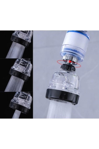 Tortu Klor Pas Arıtıcı Pamuk Filtreli 3 Fonksiyon Musluk Başlığı