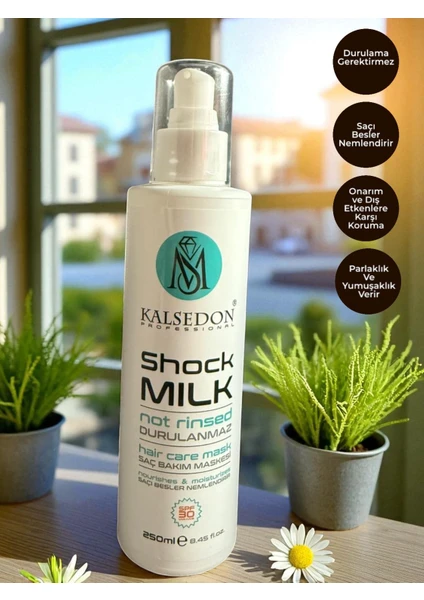 Shock Milk Durulamasız Keratin Saç Bakım Maske Sütü 250 Ml 1 Ms Kalsedon Professional Shock Milk Durulamasız Keratin Saç Bakım Maske Sütü 250 Ml