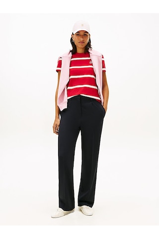 Tommy Hilfiger Th Scrıpt Reg C-nk Ss Tee Kadın Kırmızı T-shirt - Ww0ww47809
