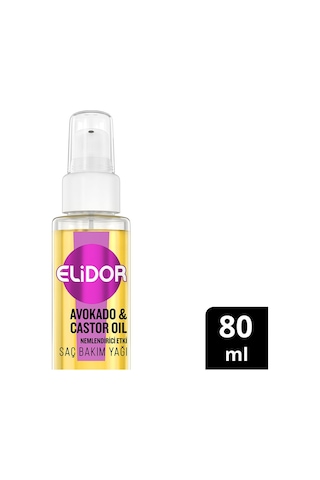Elidor Avokado ve Castor Oil Nemlendirici Etki Saç Bakım Yağı 80 ML
