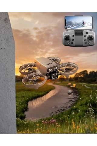 Led Işıklı Mini Drone Kameralı Headless App Destekli