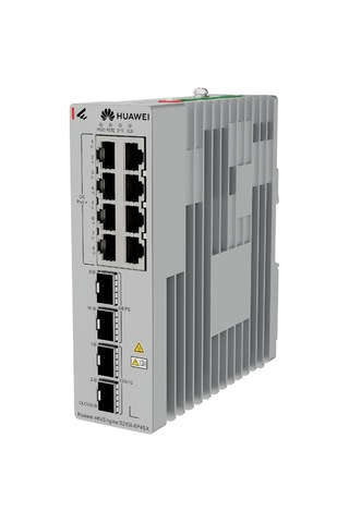 Huaweı Ekıtengıne S210ı-8p4sx 8 Port Gıgabıt+2x2.5gb 2x10g Sfp+ Cloud Yönetilebilir L2+ Endüstriyel