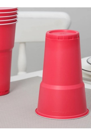 Pusswill Tek Kullanımlık Plastik Kırmızı Bardaklar 500 Ml 45 Ad 366698633 100 adet