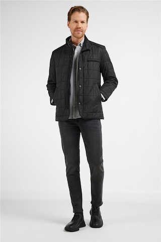 İmza Siyah Dik Yaka Slim Fit Classic Kaban 1008255153 Siyah