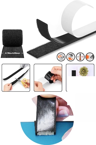 Sineklik Halı Torpido Halısı Kaydırmaz Yapışkanlı Cırt Bant Çok Amaçlı Cırtlı Bant En:2xboy:100 Cm