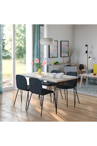 Ikea Gri Modern Yemek Masası - Yemek Sandalyesi Oturma Yeri