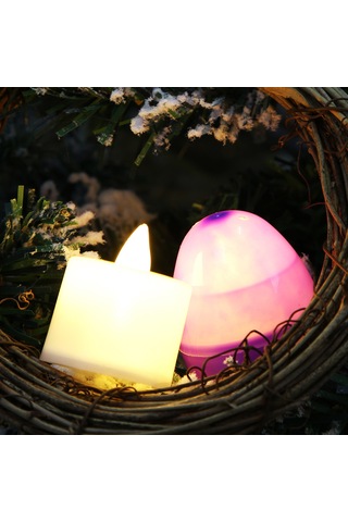 Yunboo 12 Adet Led Işıklı Plastik Yumurta, 6 Renkli Islak Beyaz Işık, Paskalya Dekorasyonu, Partiler Ve Ev Dekoru İçin