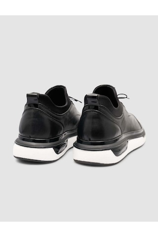 Hakiki Deri Siyah Erkek Günlük Sneaker Siyah