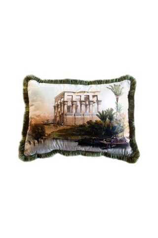 Old Landscape Yastık/kırlent Dolgu Boncuk Elyaf, Uluslararası Yıkama Ve Solmama Sertifikası Çok Renkli