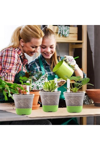 12 Paket 3 İnç Kare Plastik Fidanlık Saksıları, Kolay Nakil İçin Yumuşak Silikon Tabanlı Şeffaf Saksı, Çiçek Saksıları