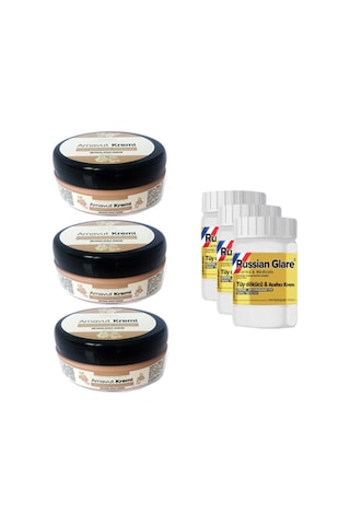 Hemengo Three Brand 50 Ml Arnavut Aklık Kremi 3 Adet + Russıan Glare Tüy Dökücü Azaltıcı Merhem 50 Ml 3 Ad Hmngo