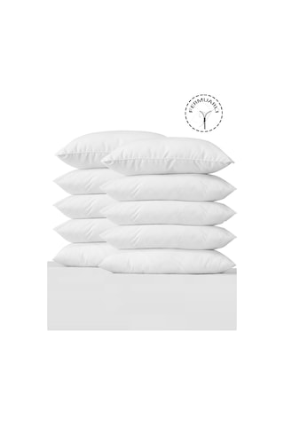 Vionel Home Pamuklu Beyaz İç Astar Fermuarlı Yastık Kılıfı 50 x 70 CM 10'lu