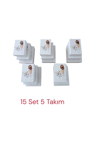Gelin Kutusu Söz Nişan Bohça 3'lü Set 5 Takım Kurulumsuz Beyaz