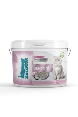 Zenicat Bebek Pudrası Kokulu Renkli İnce Bentonit Kedi Kumu 18 L