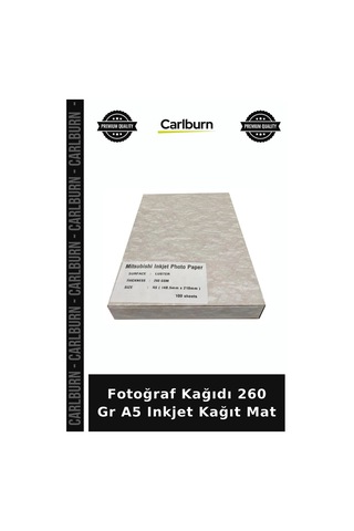 Özel Seri Fotoğraf Kağıdı 260 Gr A5 Inkjet Kağıt Mat Ofis Gereç Kullanım