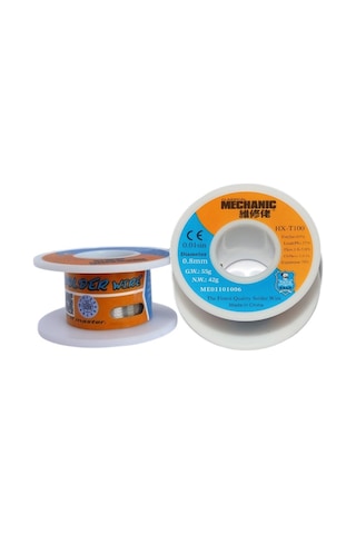 Mechanic Lehim Teli 0.8mm 42gr %63 Sn %37 Pb Fluxlu Profesyonel Smd Ve Mikro Lehim Teli