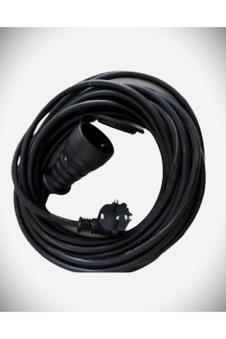 20metre Elektrik Tekli Priz - 3x2,5mm Çantalı Uzatma Şarj Kablosu Kamp Karavana Ara Elektrik Kablo 20 M