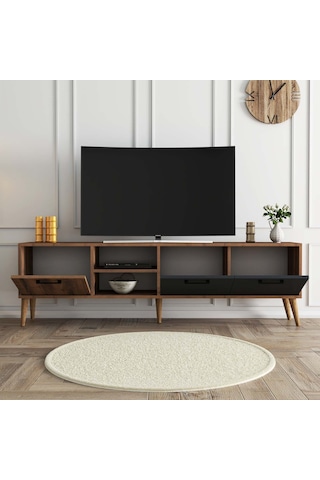 1581 Exxen 180 Cm Ahşap Ayaklı Tv Ünitesi