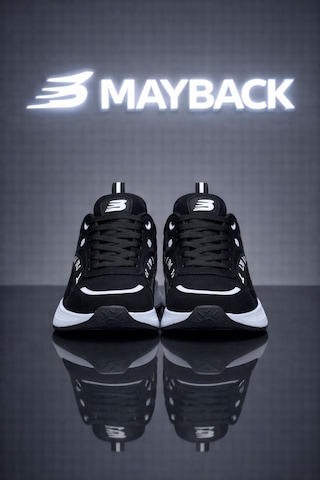 Mayback Erkek Spor Günlük Yazlık Ortopedik Ayakkabı Siyah Beyaz