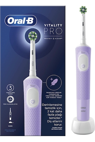 Oral-B D103 Vitality Pro Cross Action Lila Şarjlı Diş Fırçası