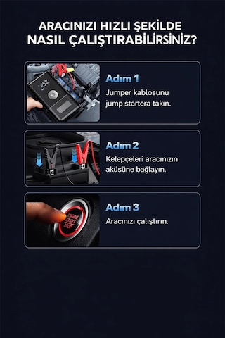 Syotech Dk002 10.000 Mah Taşınabilir Araç Akü Takviye Cihazı Ve Hava Kompresörlü