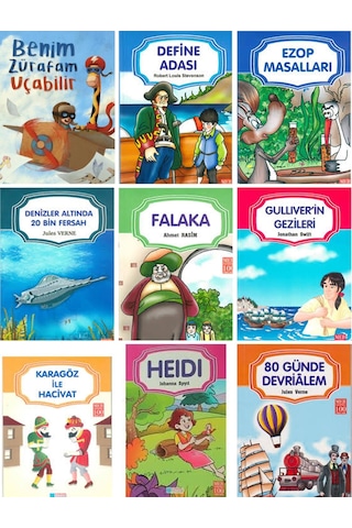 Benim Zürafam Uçabilir,falaka,define Adası,ezop Masalları,9 Kitap Set 2,3,4.sınıflar İçin