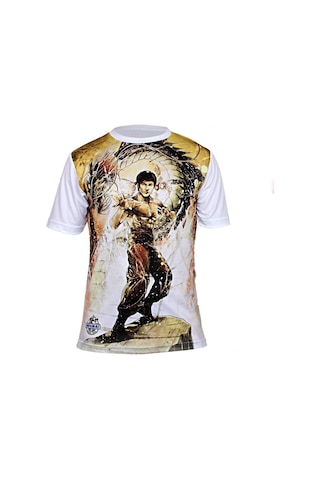 Dosmai Dijital Baskılı Bruce Lee Bisiklet Yaka Spor T-shirt Sbt136
