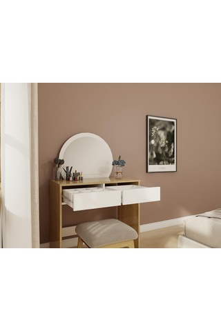 Huzur Makyaj Masası Lefkasmeşe Beyaz
