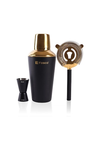 Vosco Golden 3 Parça Shaker Set Vosco Golden 3 Parça Shaker Set