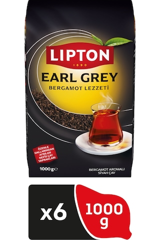 Lipton Earl Grey Bergamot Aromalı Siyah Dökme Çay 6 x 1 KG