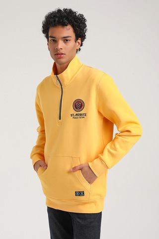 New World Polo Hardal Slim Fit Half-zip Sweatshirt 23fwm64064-hardal Hardal