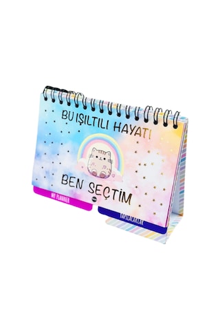 Bu Işıltılı Hayatı Ben Seçtim Papatya Tasarımlı Konuşan Planner 1227 Renkli