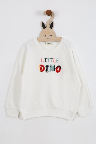 Luess Erkek Çocuk Renkli Nakış Detaylı 2-8 Yaş Sweathsirt Batik Yıkamalı Eşofman Altı 2'li Takım - Kırmızı