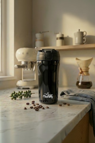 Any Morning Sı232021 İki Ağızlı Termos Mug Siyah 400 Ml