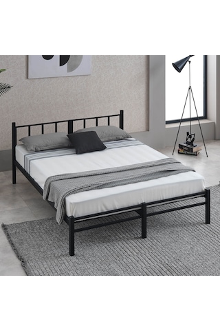 Unimet Titan Çift Kişilik Metal Karyola 160x200 - Siyah