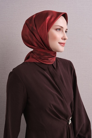Armine Sura İpek Eşarp 2026-2027 - Sonbahar Kış-asm9618 Kırmızı-Bordo