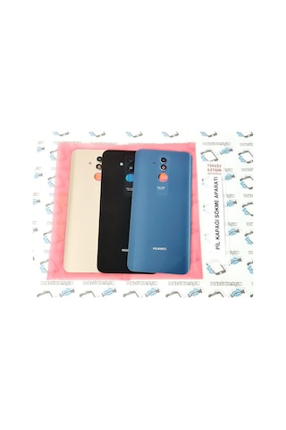 Tkgz - Mate 20 Lite Arka Pil Batarya Kapağı (Kamera Lensli Cam) (275883448) Altın