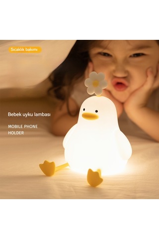 Led Pat Işık Ortam Işıkı Gece Lambası-çiçek Ördek 1 Diğer