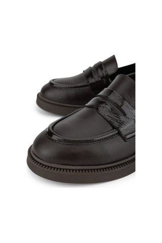 Tamer Tanca Kadın Hakiki Deri Kahverengi Loafer Ayakkabı 1199 001 Bn Ayk Sk26-27 Khv Dr/khv Rgn