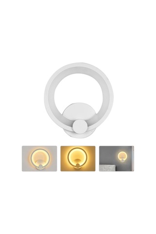 Neevoyu 12w Led Duvar Lambası 3000k Sıcak Işık - Akrilik & Demir, 85-265v Geniş Voltajlı, 3063 Modeli Beyaz