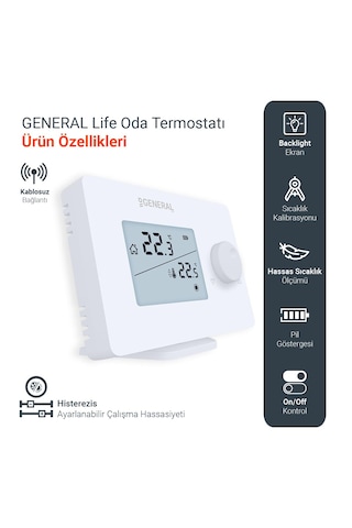 General Life Mitra HT260S RF Kablosuz Oda Termostatı