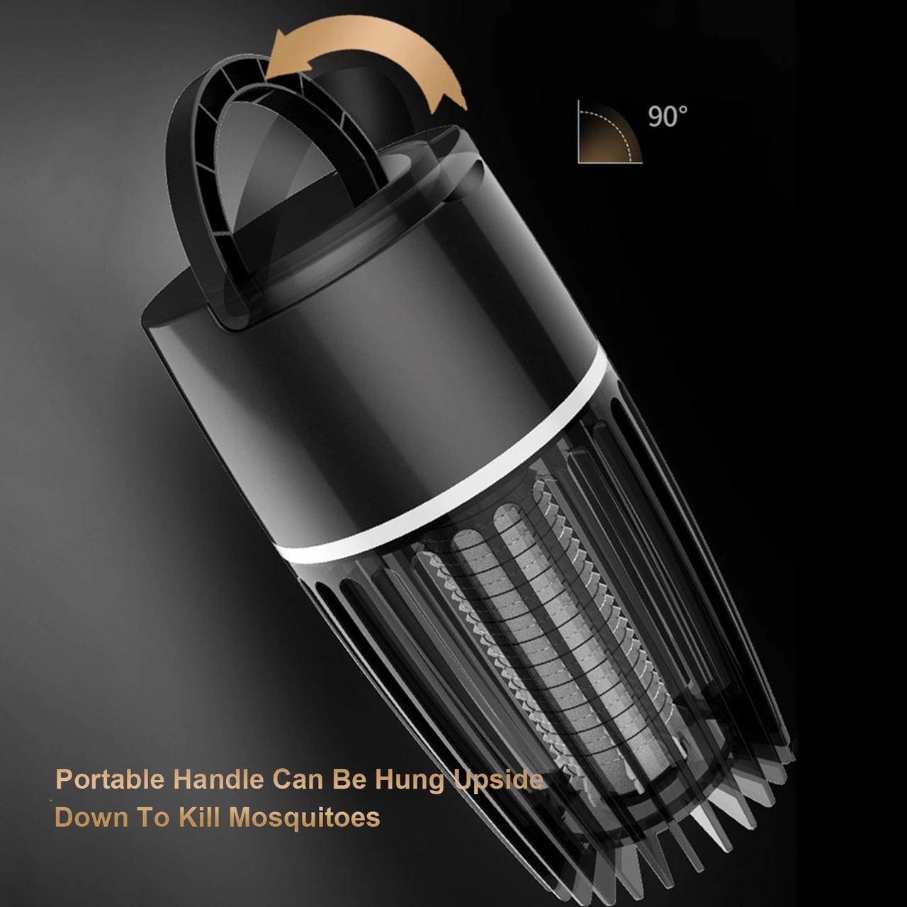 Youmex Ev Ve Dış Mekan Usb Şarjlı Led Elektrik Şoklu Toprak Katalizörlü Havuç Tutucu, 360 Mor Işık Ve Gürültüsüz Fonksiyonlu Sakin Havuç Öldürücü