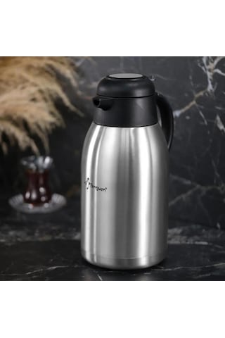 Penguen 1200 Xs Inox 2 Litre Çelik Termos Gri - Siyah