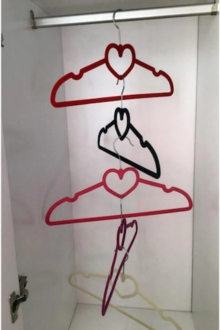 10 Adet Premium Kadife Pantolon Elbise Askısı Yüksek Kalite Siyah Mh01 Siyah